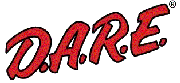 Red DARE Vinyl Decal - Black Outline - Reflective